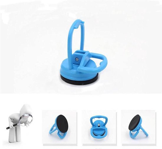 Zuignap Reparatie Set - Glaslifter Trekker - Schade Herstellen - Sterke Rubberen Grip - 2 Stuks - Blauw — afbeelding 3