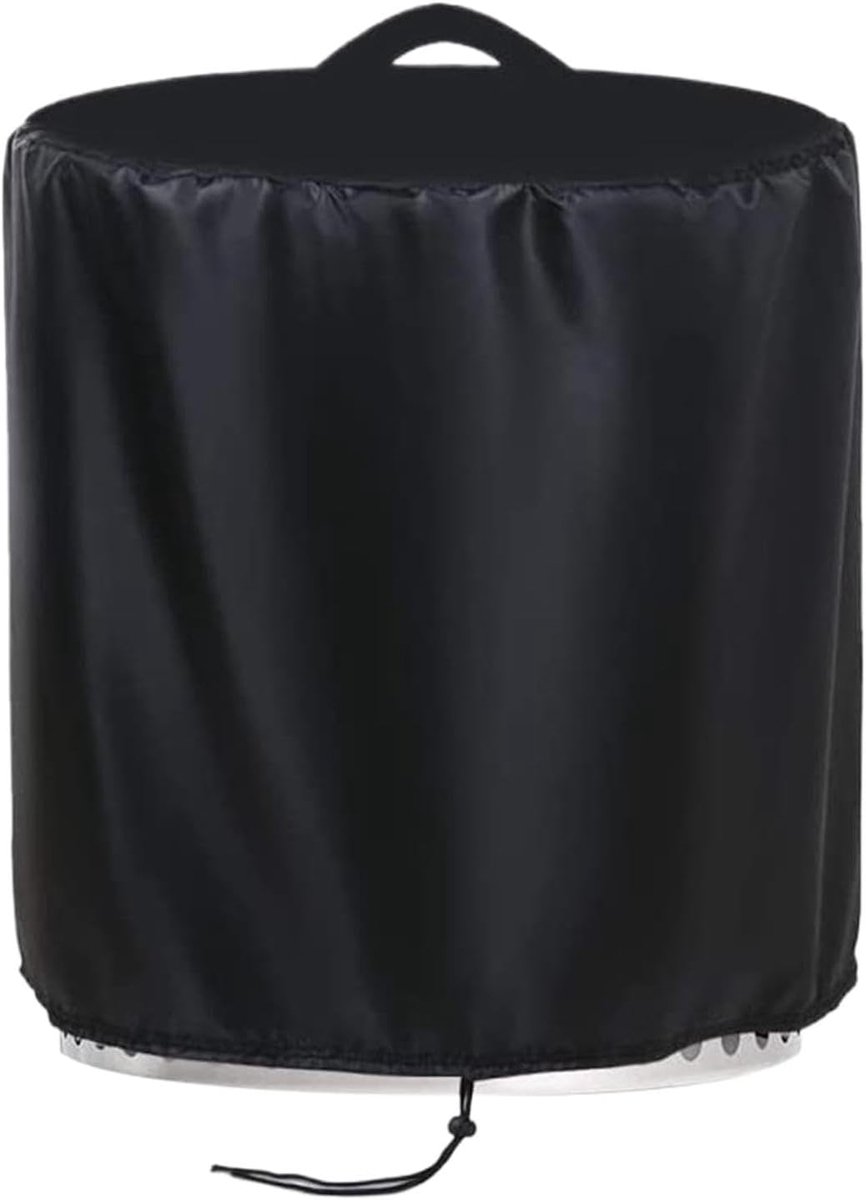 Vuurkorf Deksel Rond - Buitenhaard Cover - Bescherming Buiten - Waterdicht Stofvrij - 56x36cm - Zwart