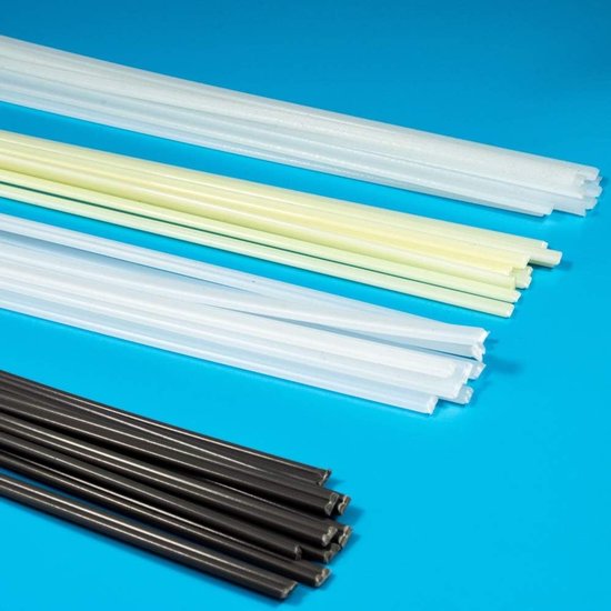 Plastic Lasstaven Set - Reparatiesets Lassen - Kunststof Reparatie - Verschillende Materiaaltypes - 33cm Lengte - Meerdere Kleuren — afbeelding 4