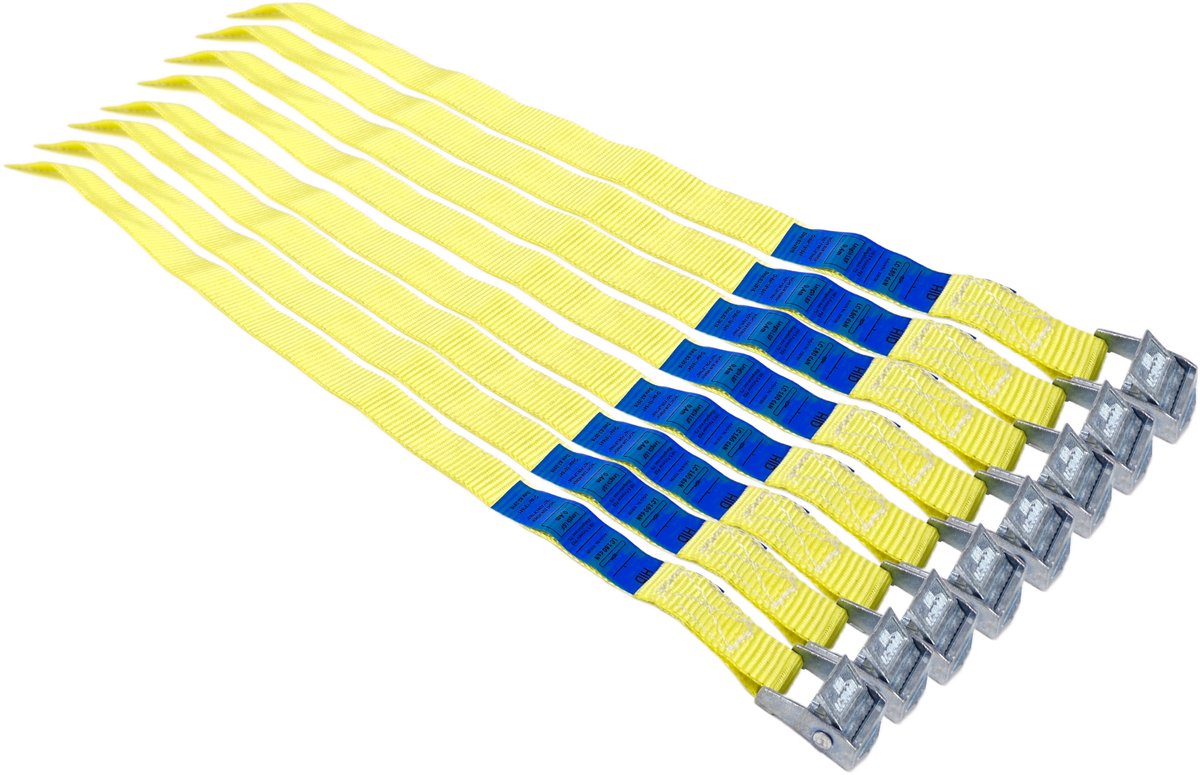 BCF-Products - Spanbanden - 40 cm - 8 stuks - Geel - Spanbandjes - Spanband Fiets - Fietsriempjes - Bindriemen
