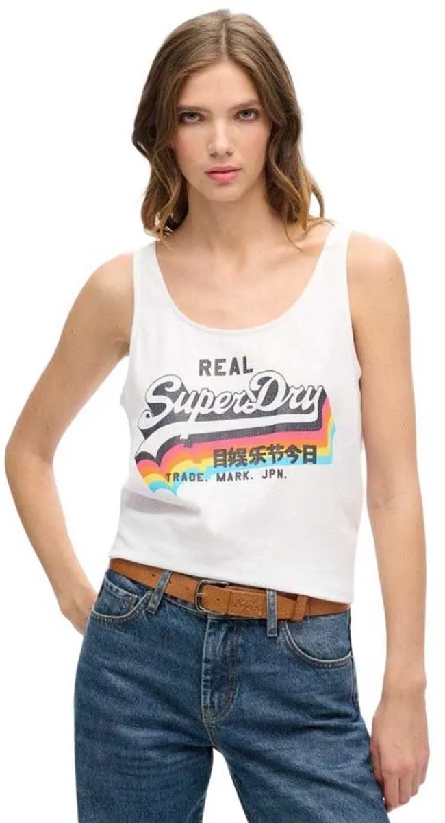 Superdry Vintage Logo Mouwloos T-shirt L Vrouw Optic