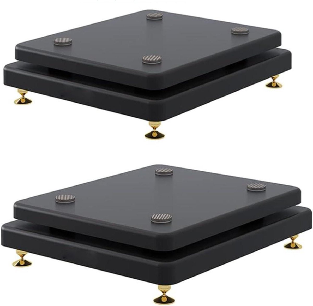 Luidspreker Stands - Subwoofer Isolatie - Geluid Verbeteren - Koperen Spike Voeten - 20 x 25 x 8 cm - Nanmu