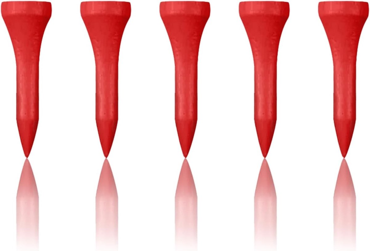 Houten Golf Tees 1-1/2" - 100 Stuks, Korte Golf Tees, Ideaal voor Golfspelers, Duurzaam en Lichtgewicht