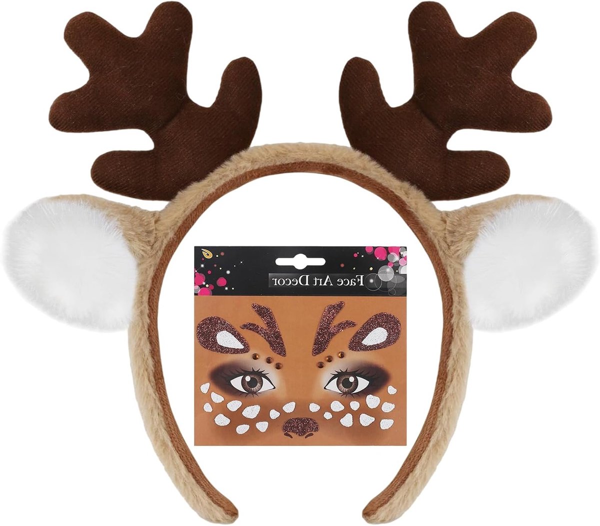 Reh Haarband met Antlers voor Feestdagen en Carnaval, Perfecte Kostuumaccessoire voor Dames en Kinderen