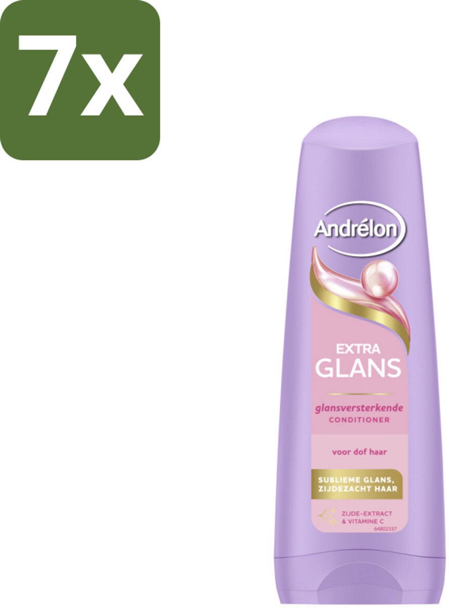 7 x Andrélon – Conditioner – Extra Glans – 200 ml - Extra Glans - Dof Haar - Zacht Haar - Glanzend Haar - Haar Verzorging