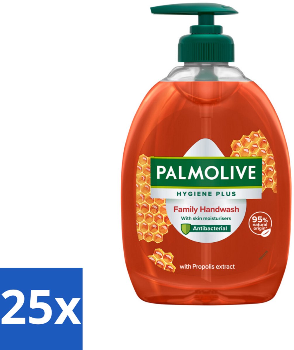25 x Palmolive - Hygiëne - Handzeep - Antibacterieel & Fris - 500 ml - Handzeep - Antibacterieel - Hygiëne - Propolis - Handwassen