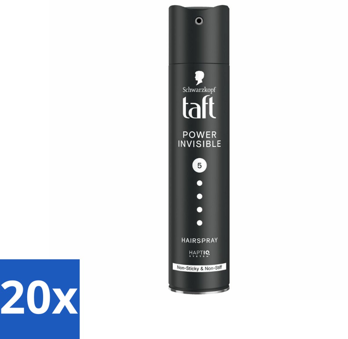 20 x Taft - Power Invisible 5 - Haarspray - Onzichtbare hold - 250 ml - Onzichtbare Hold - Haarspray - Natuurlijk Gevoel - Fixatie - Haar Bescherming