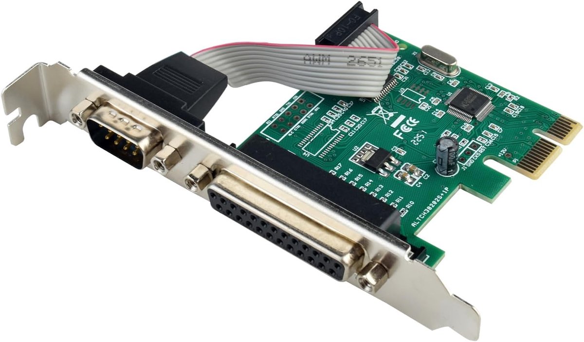 PCI-E PCI Express kaart adapter - DB9 RS-232 + DB25 LPT poort - ondersteuning voor RS-232 en IEEE 1284 - ShopVlot
