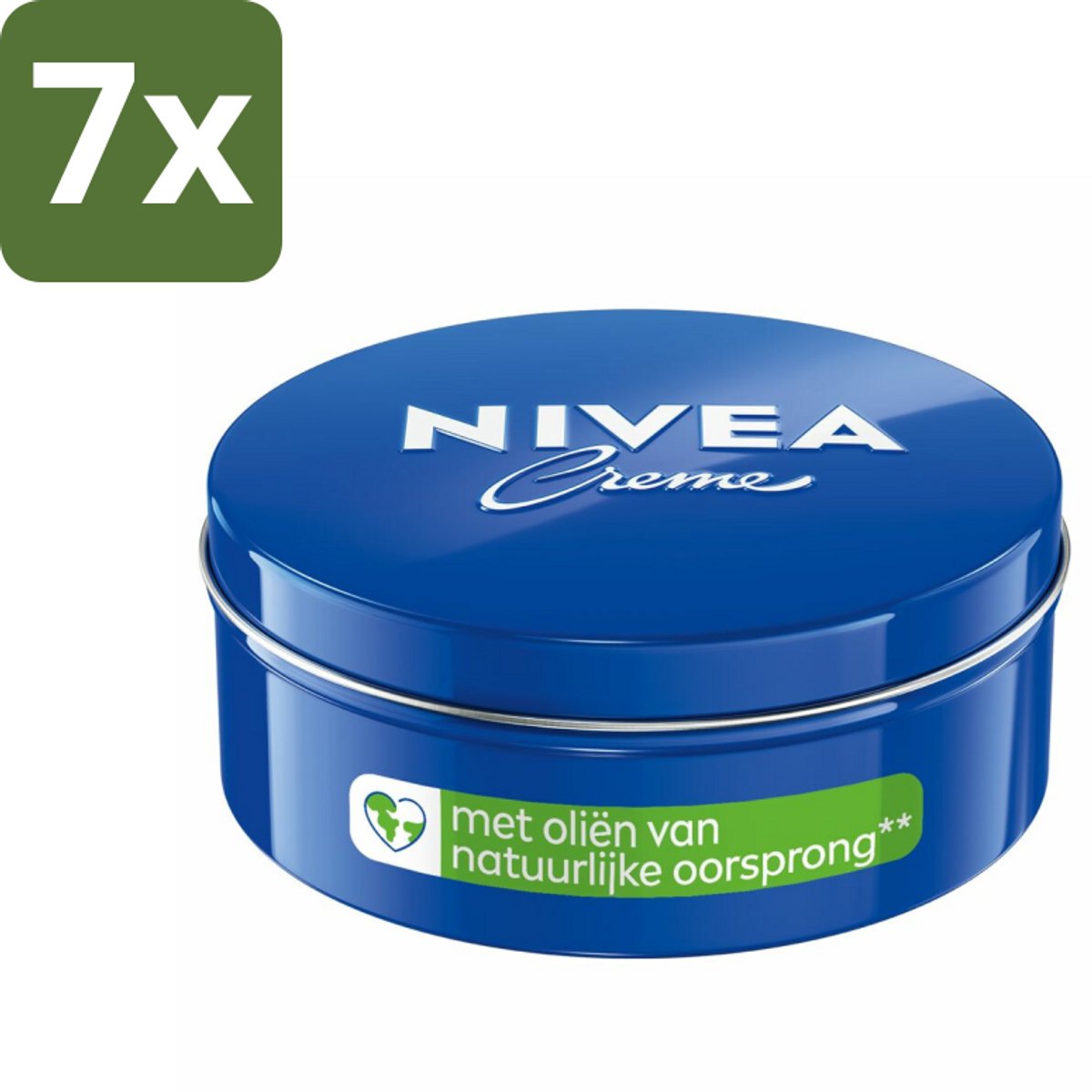 NIVEA - Crèmeblik - Klassieke Crème - Natuurlijke oliën - 400 ml - Bulkverpakking - 7 stuks