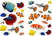 Tropische Vissen Stickers | 28 Stuks Waterbestendig Vinyl | Kliko, Laptop & Badkamer