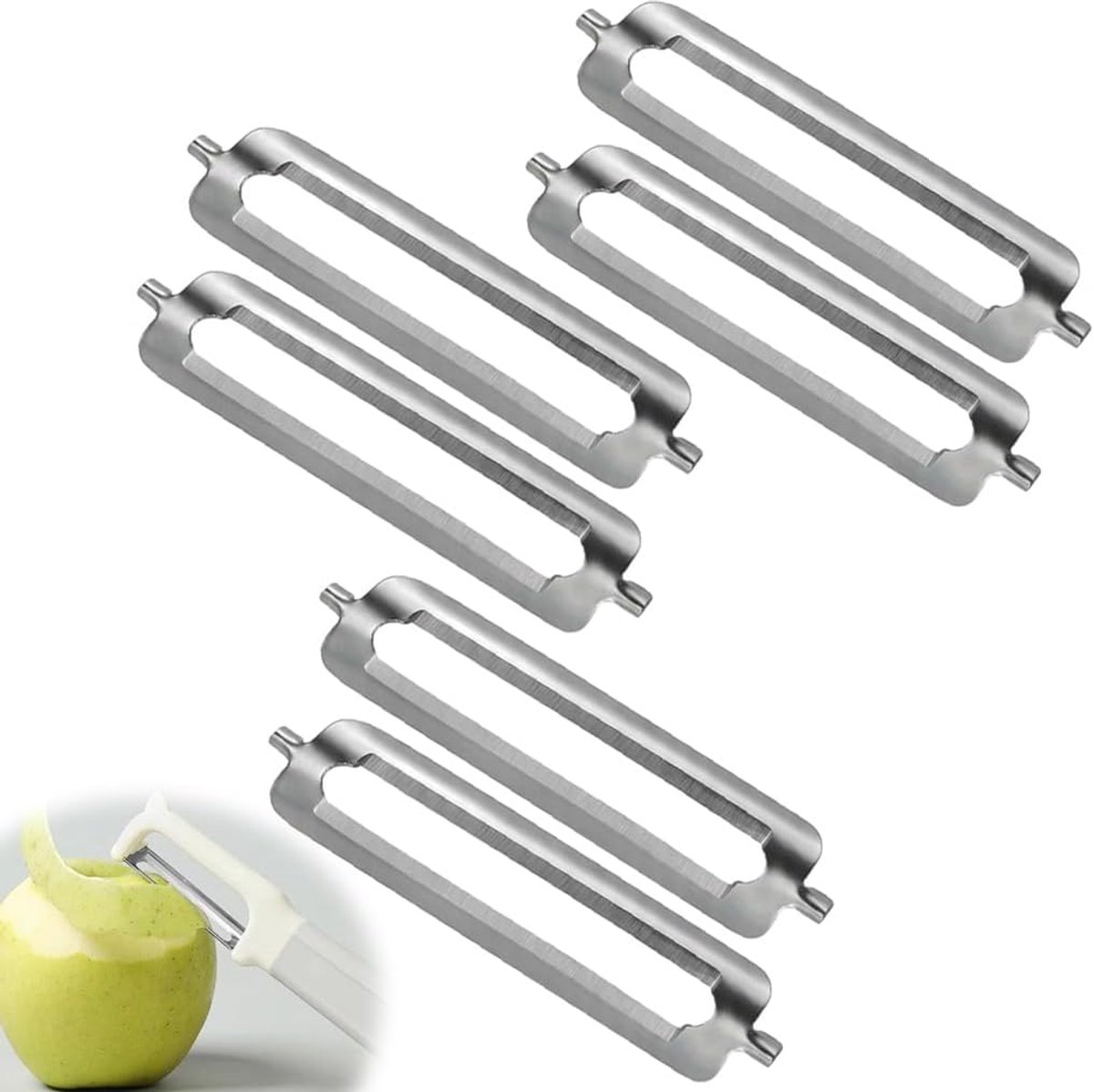 6 stuks reservemesjes voor dunschillers, reservemessen voor de meeste dunschillers op de markt - ShopVlot