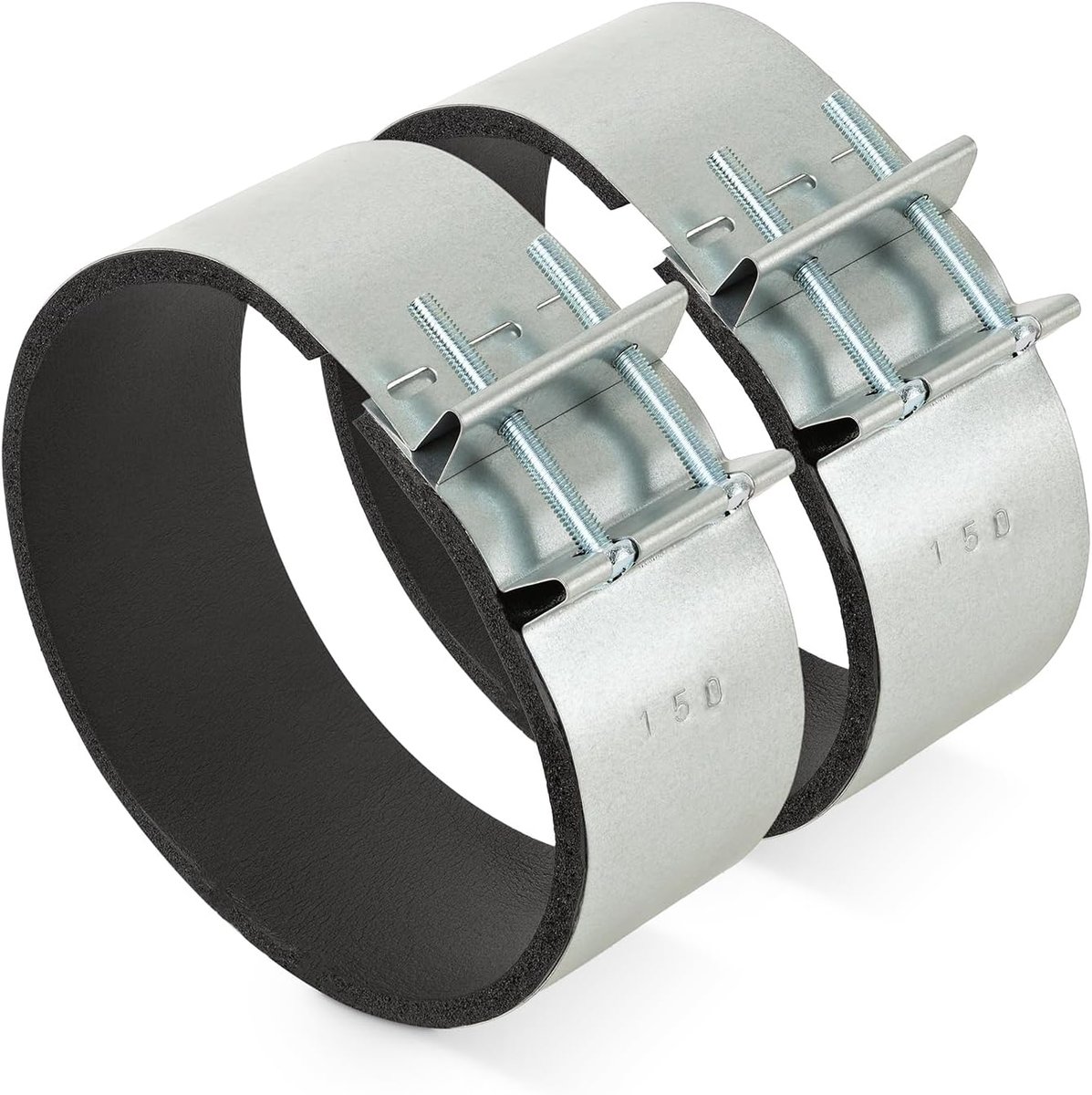neverest® MAN 150 mm Fastening Cuff - Galvanised, Foam Seal - Pipe Fan Connection DN100 - ShopVlot