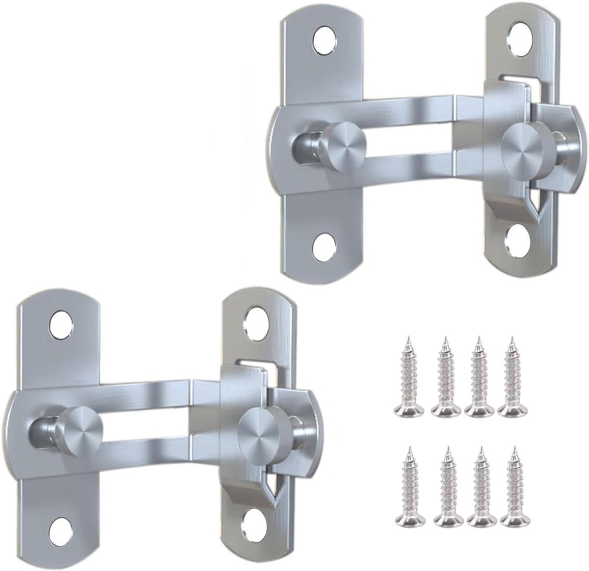 Barn Door Padlock, 90 Degree Right Angle Locking Door Lock Bend Locking Sliding Lock (Silver, 3 Inch) - ShopVlot
