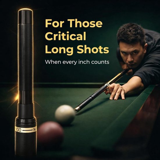 Billiard Cue Terminal Extender, Telescopic Pole Cue Extender With Non-slip Grip For Precision Blows - ShopVlot — afbeelding 3