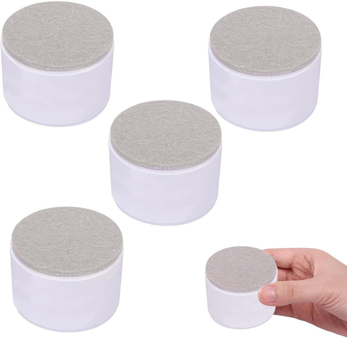 Carbon Steel Furniture Riser 4 Pieces Furniture Legs for Gluing, Booster Chair Round Table Riser Sofa Riser Self - ShopVlot