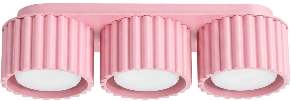 Sollux Lighting Plafondlamp AURA - Gx53 - roze - aluminium - 32.5x10x8cm