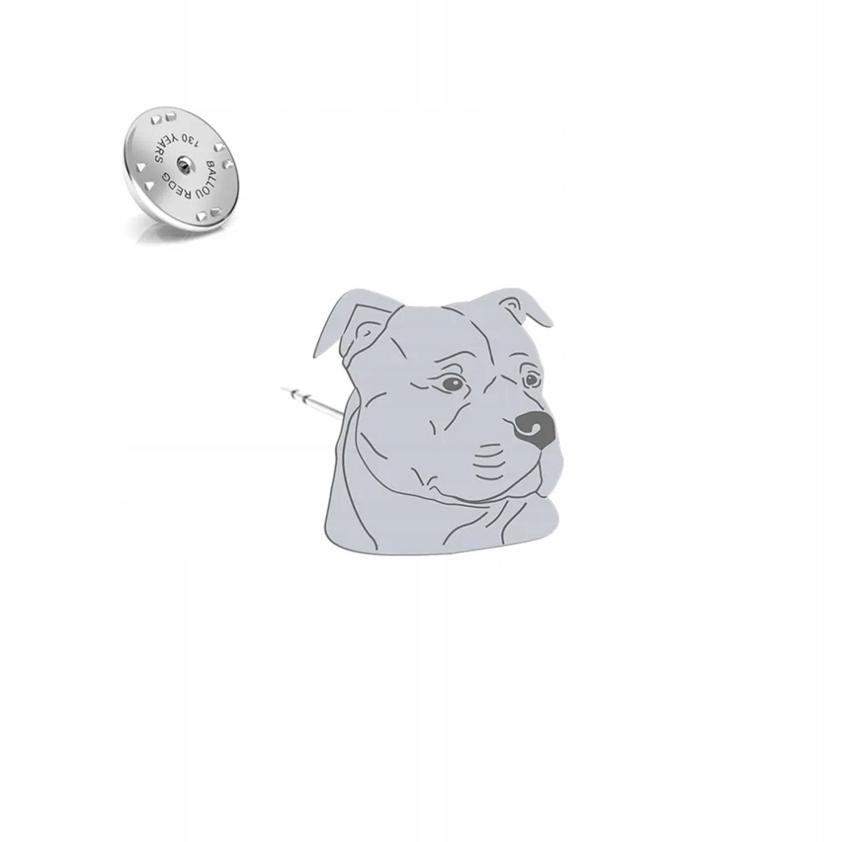 Zilveren Amstaff Broche 925 - Uniek Cadeau voor Haar