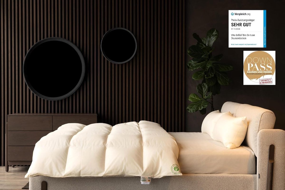 Dekbed W4 Medium 200 x 200 cm - 100% Gansendons - Duurzaam en klimaatneutraal - Perfect voor het hele jaar - ShopVlot