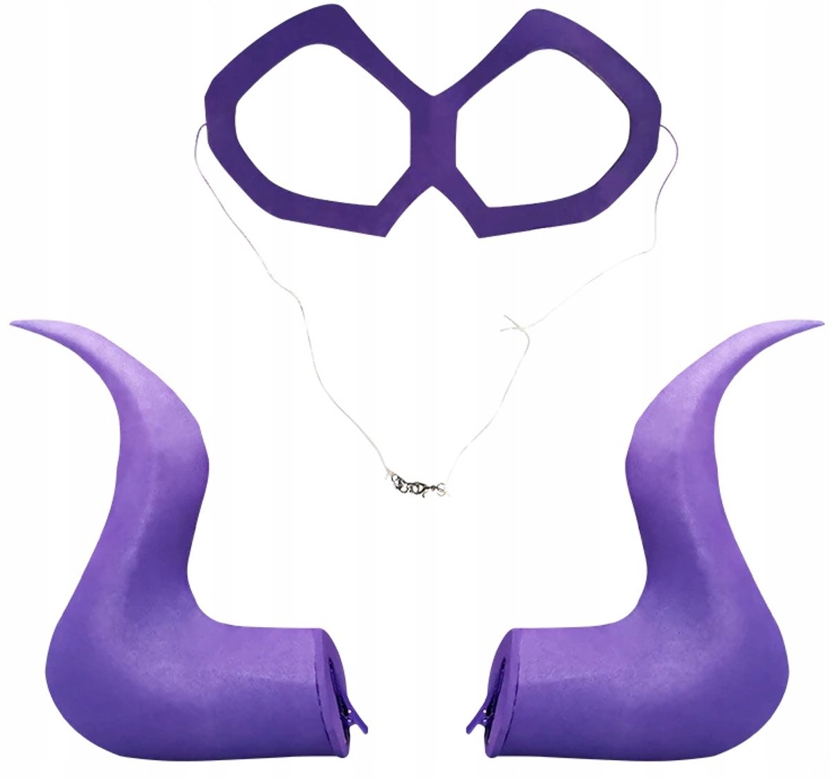 Mt. Lady Cosplay Set: Paarse Hoorns & Masker voor Anime Fans