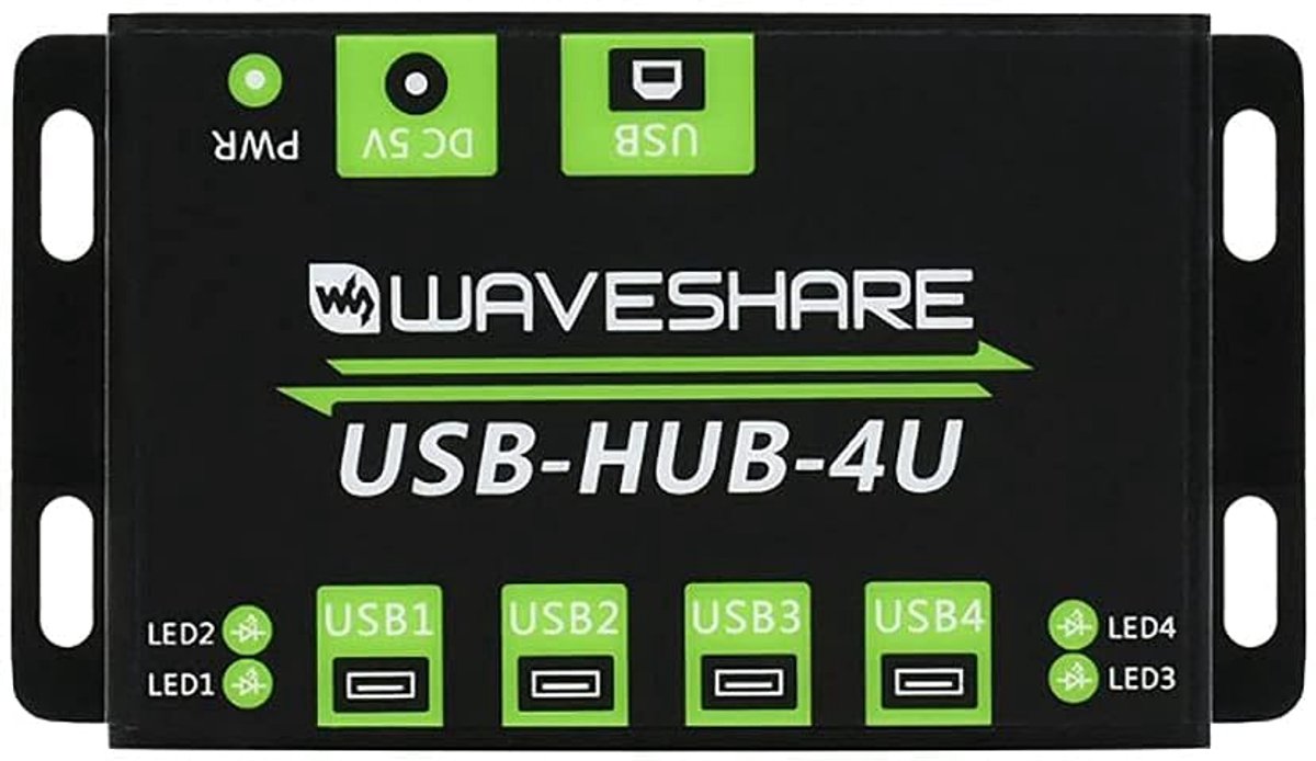 USB HUB 4-poorts - metalen behuizing - ESD bescherming - stabiele verbindingen - ShopVlot