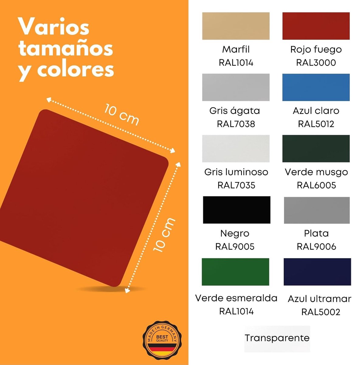 Reparatieset tentdoek - Vuurrood - 10 x 10 cm - Zelfklevende PVC Reparatiepatch - Voor Tent, Luifel en Aanhanger