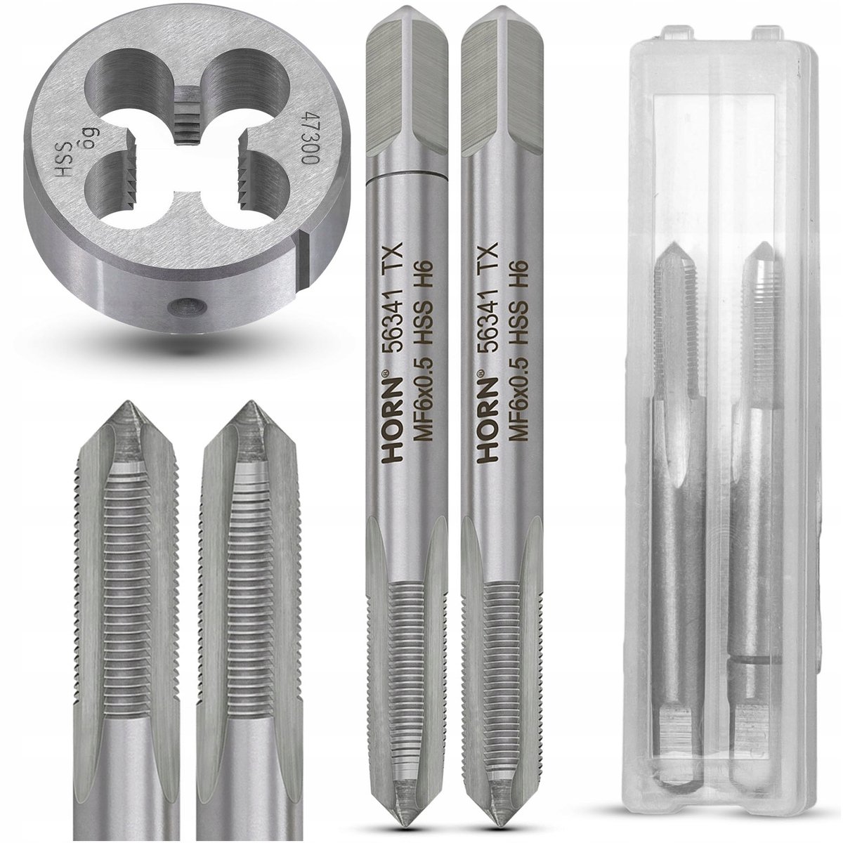 HSS Schroefdraad Kranen & Schroefdraad Snijplaat M6x0,5 Set