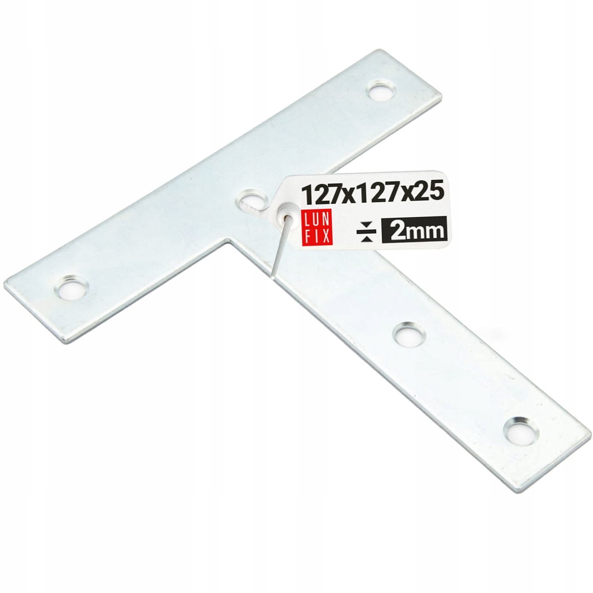 LUN FIX - Platte T-connector - 127x127x25x2 mm - 1 stk