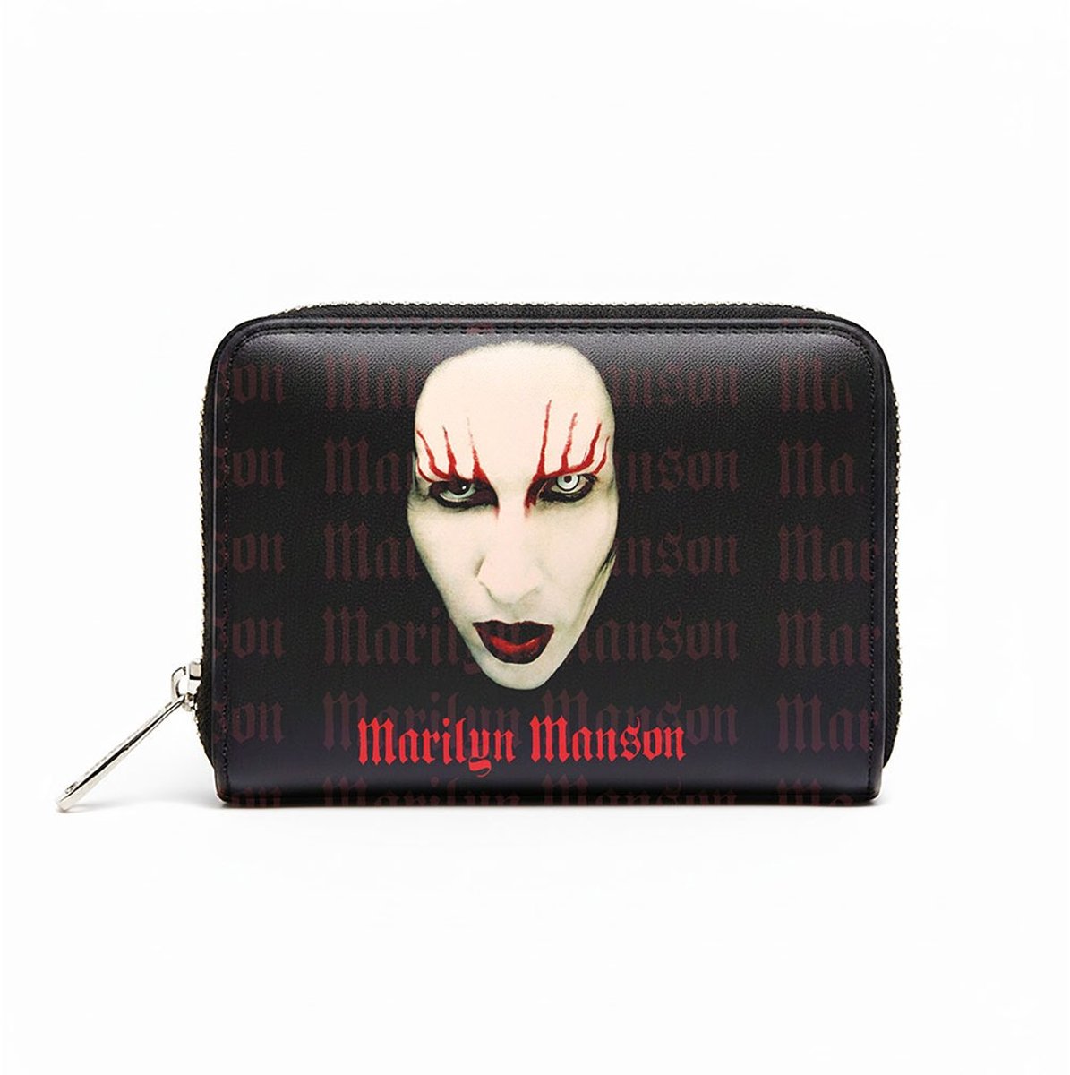 Rocksax Marilyn Manson - Logo / Red Lips Portemonnee - Zwart/Multicolours