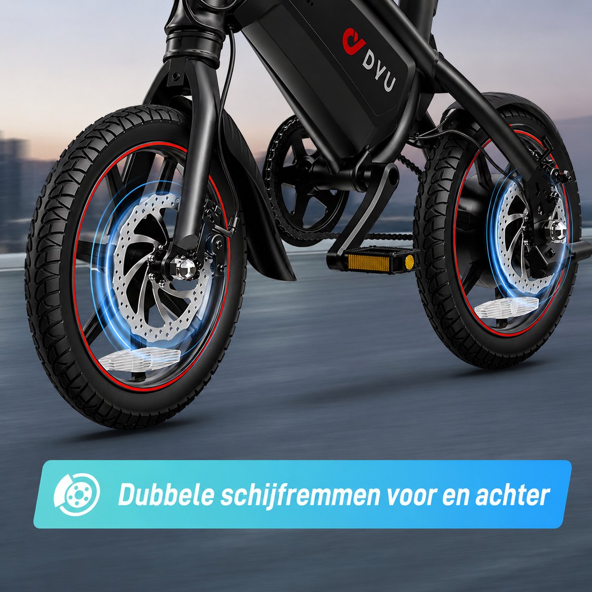 DYU D3F Elektrische Vouwfiets - 35 thumbnail 4