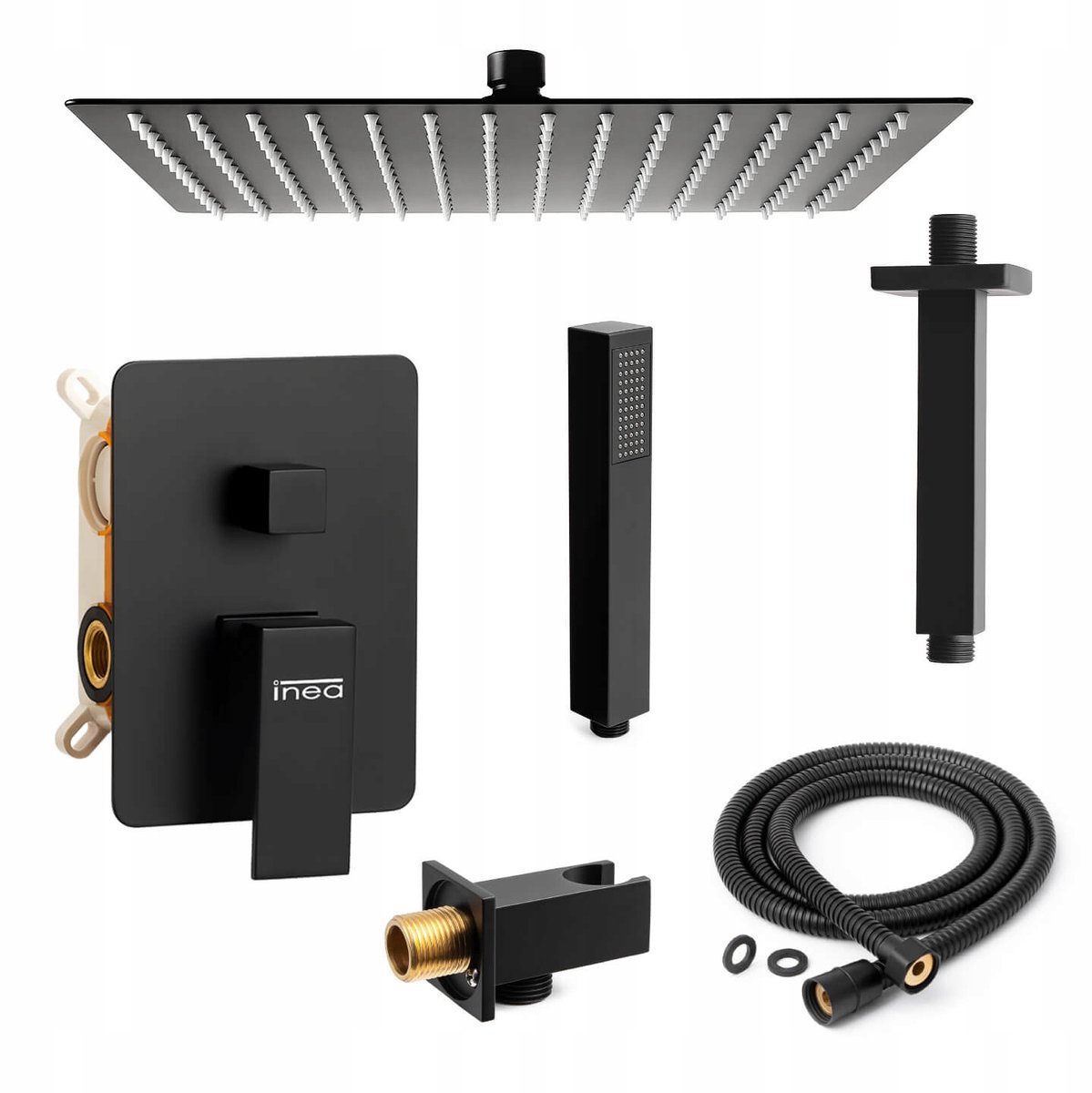 Onderbouw Doucheset Zwart met Plafond Rainshower 30cm
