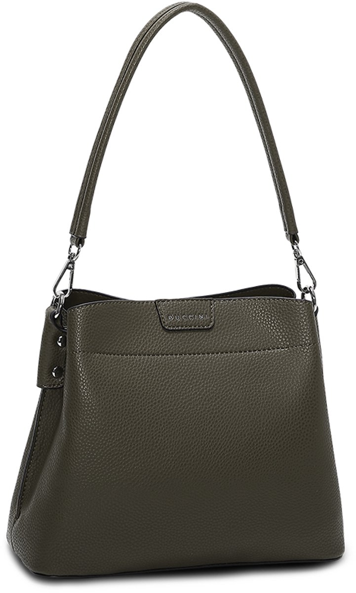Puccini Anna Crossbodytas Medium Dames - Imitatieleer - Groen