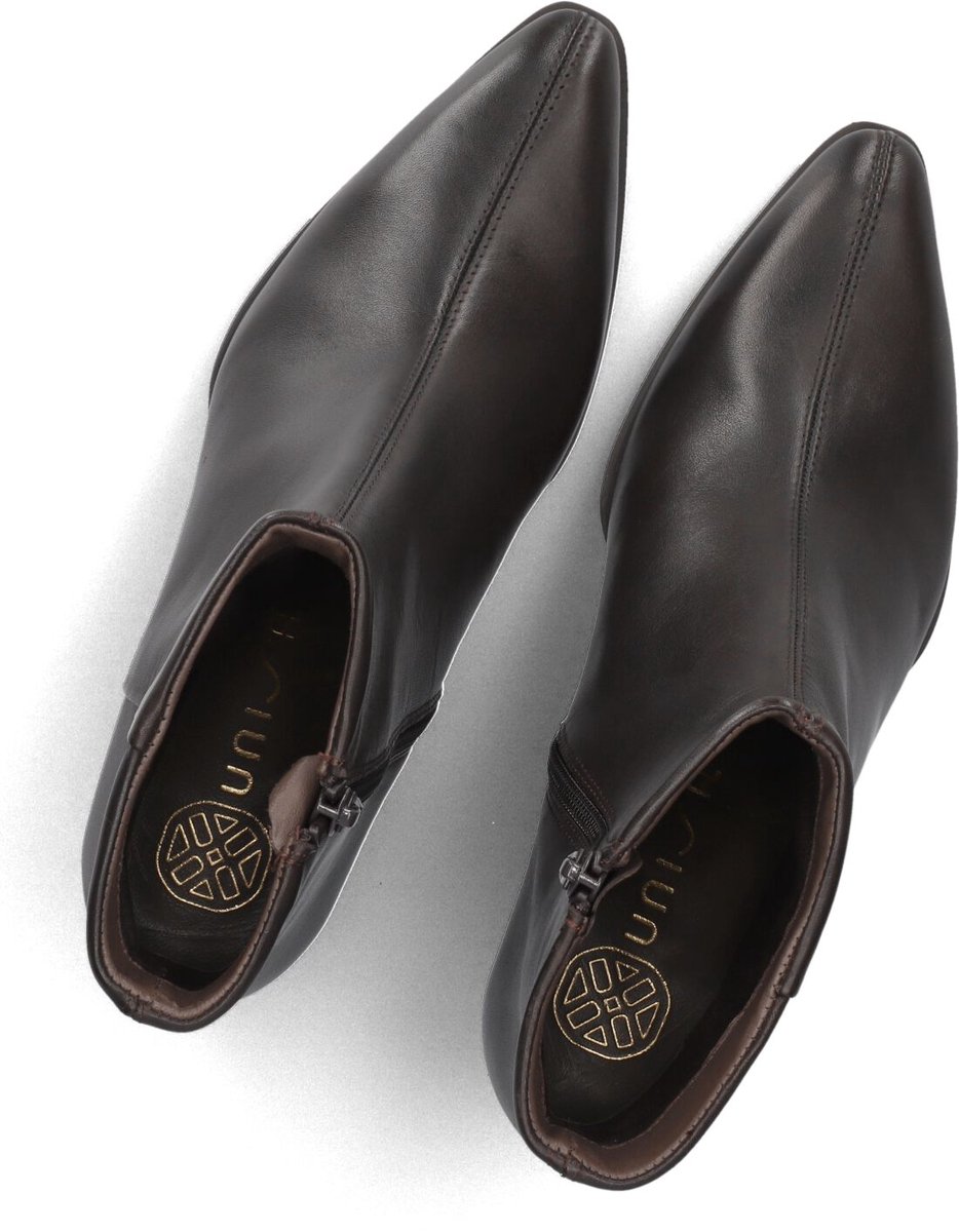 Unisa Lanza Enkellaarsjes - Enkelboots met rits - Dames - Bruin - Maat 42