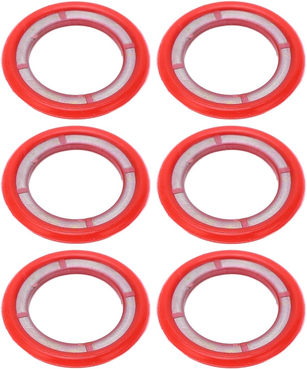 8m0204693 oil drain ring 3×2×1 6 pcs gearbox drain plug washer rubber coated stainless steel 26 830749 replacement for - ShopVlot