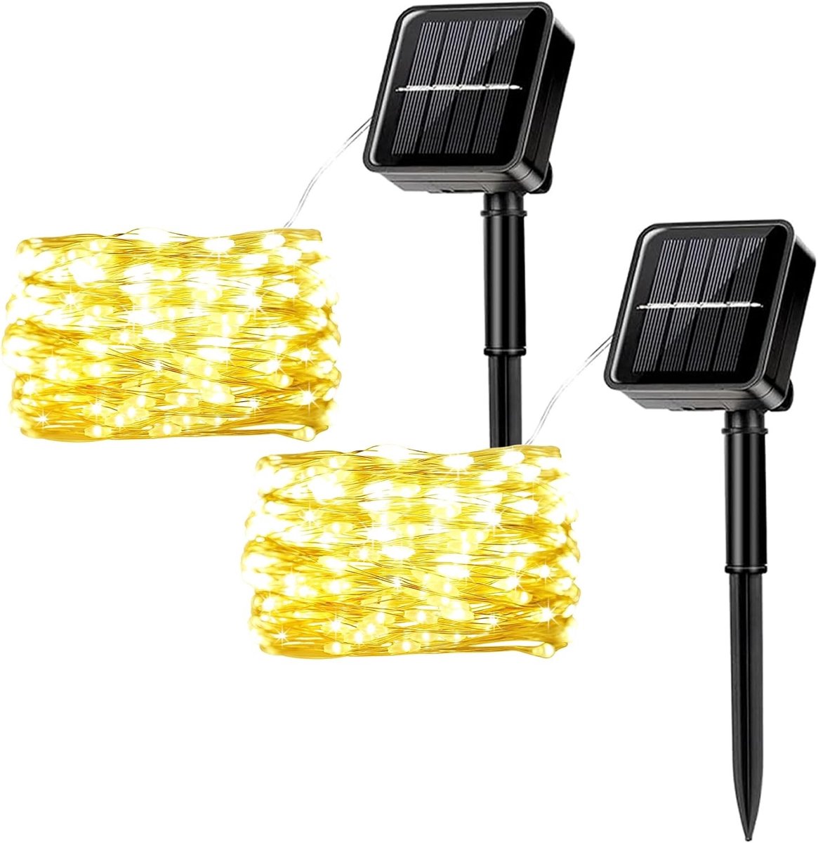 Zonne-snaarverlichting - Warm wit - 7M - 50 LED's Waterdicht - Voor Buiten Decoratie