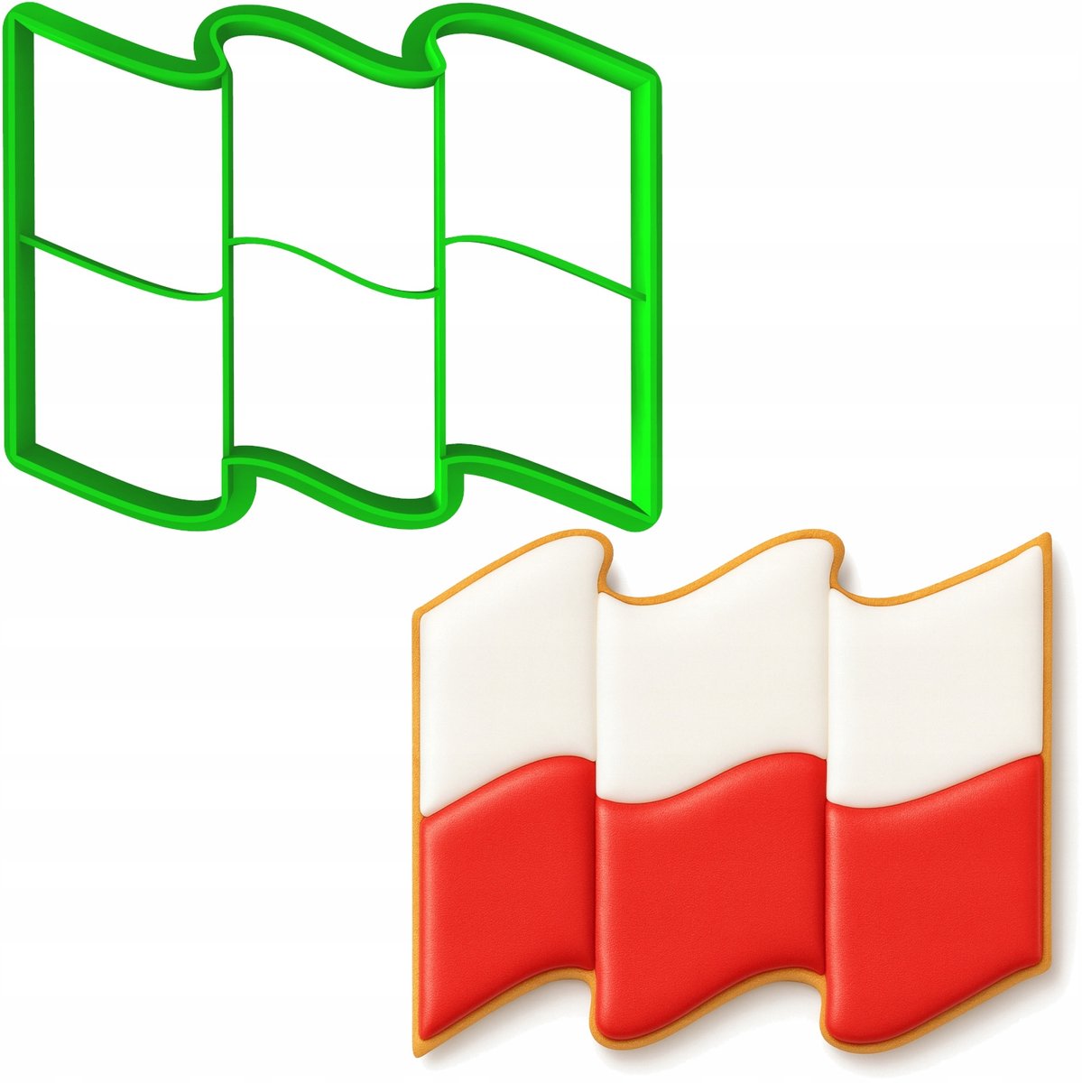 Koekjesvorm Koekjesbakkerij Vlag Polen 8cm