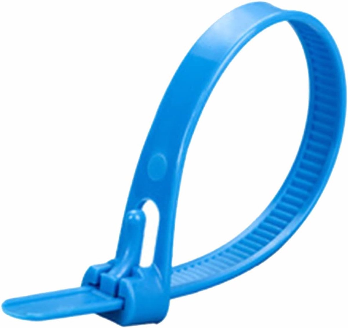 Reusable Cable Ties, Nylon, 200mm × 7.6mm, Cable Ties, Plastic, Rilsan Cable Ties, Blue, Pack of 100 - ShopVlot