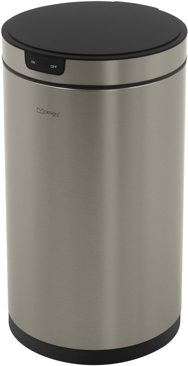 ML-Design roestvrij staal sensor prullenbak 30 liter zilver automatische afvalemmer touchless handsfree openen en - ShopVlot