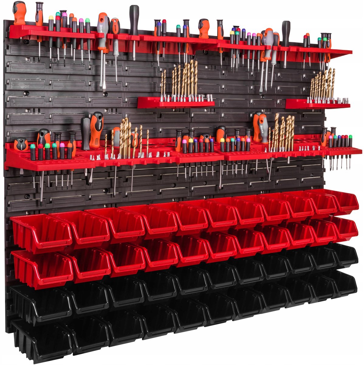 Gereedschapswand 115x78cm met 44 Bakjes - Werkplaats & Garage Organizer