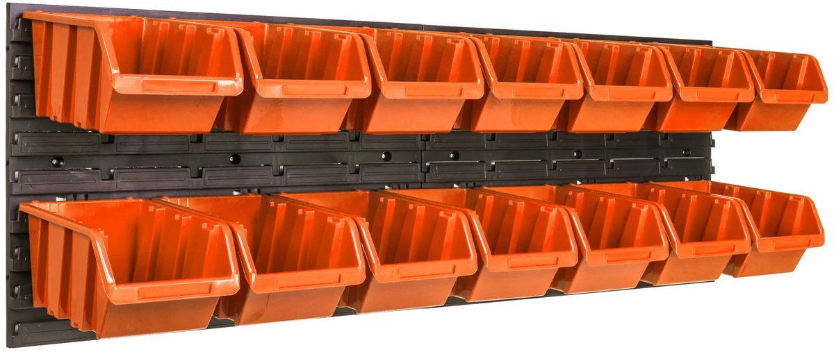 Gereedschapswand 115x39cm met 14 bakjes - Werkplaats & Garage