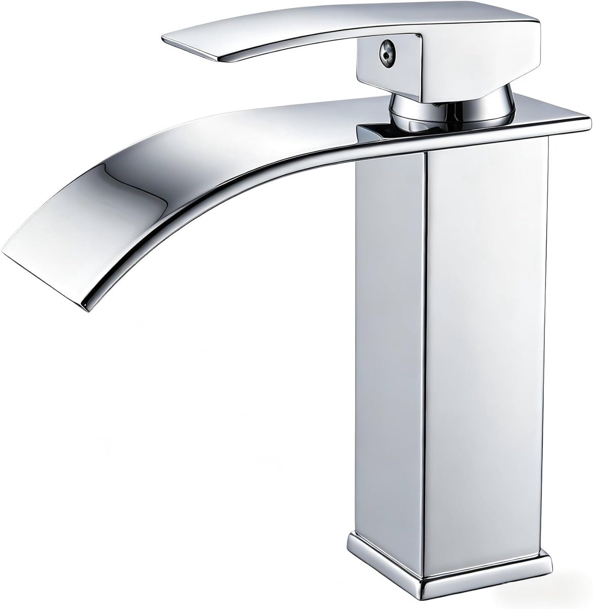 Badkamerkraan Waterval - Modern Mengkraan Messing - Spuithoogte 232mm - Eenvoudige installatie - ShopVlot