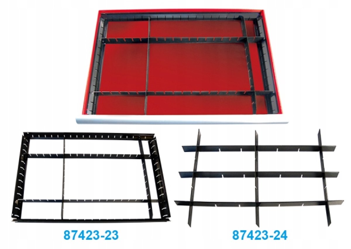 Metalen Ladeverdelers voor Werkplaatswagen - 568x265x40mm