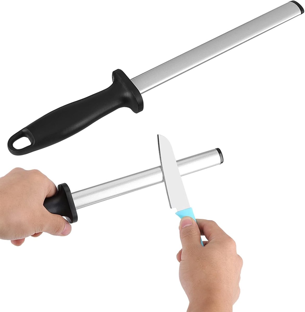 Professionele Messenslijper - 20,3 cm - Diamantstaal - Voor Keuken en Thuisgebruik