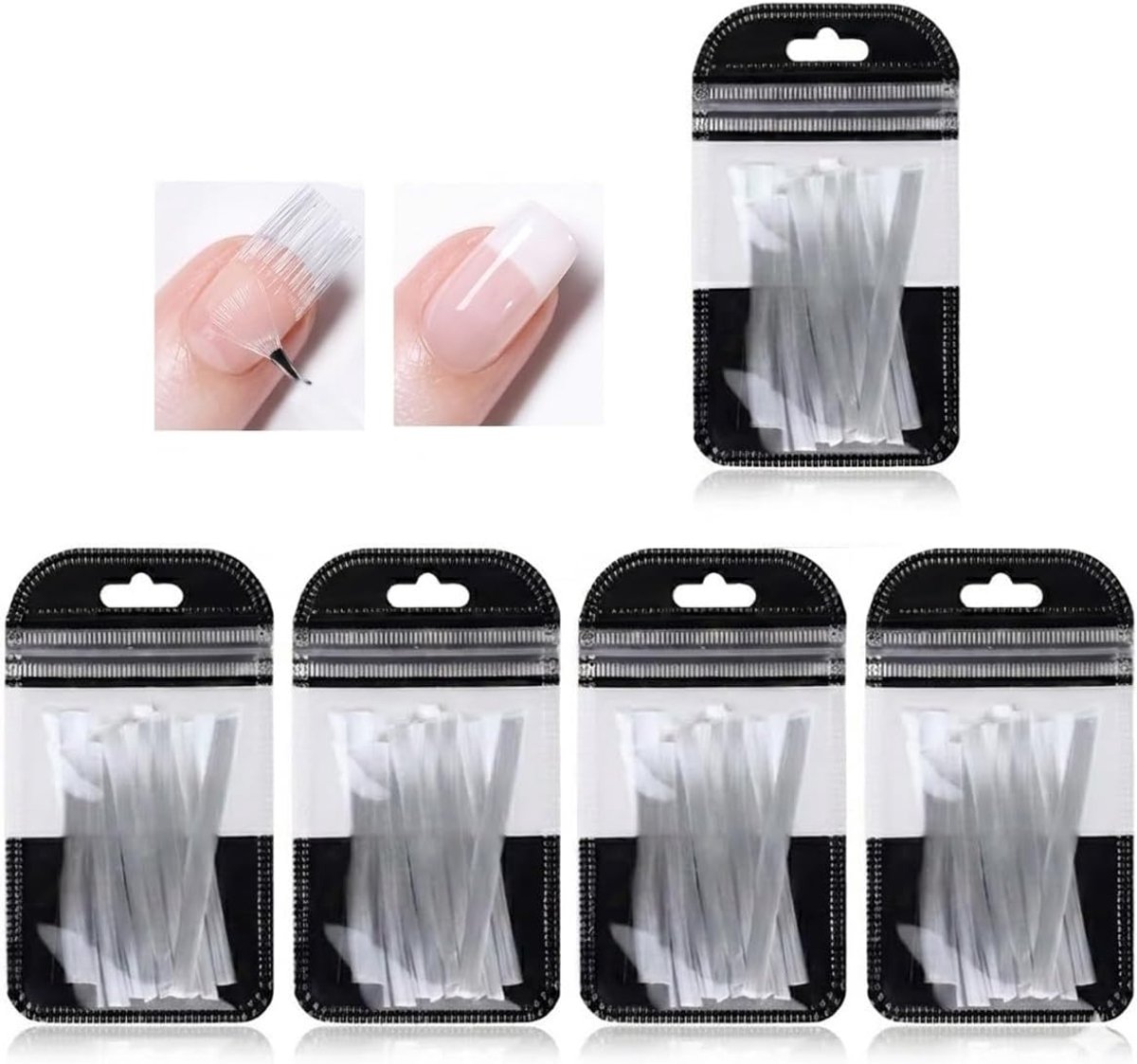 50 Stuks Glasvezel Nagelversterking, Zijde Patches voor Nail Art, Fysieke Ondersteuning voor Gel & Acryl, Manicure - ShopVlot