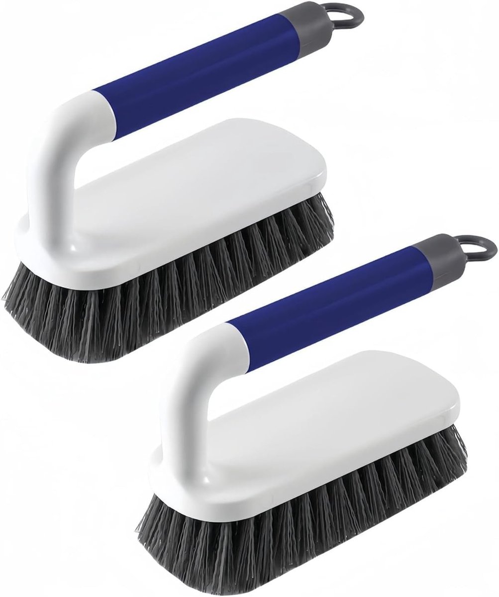 Elektrische schoonmaakborstel - Blauw - Handborstel met Handvat - Duurzame Schrobborstel voor Badkamer en Keuken