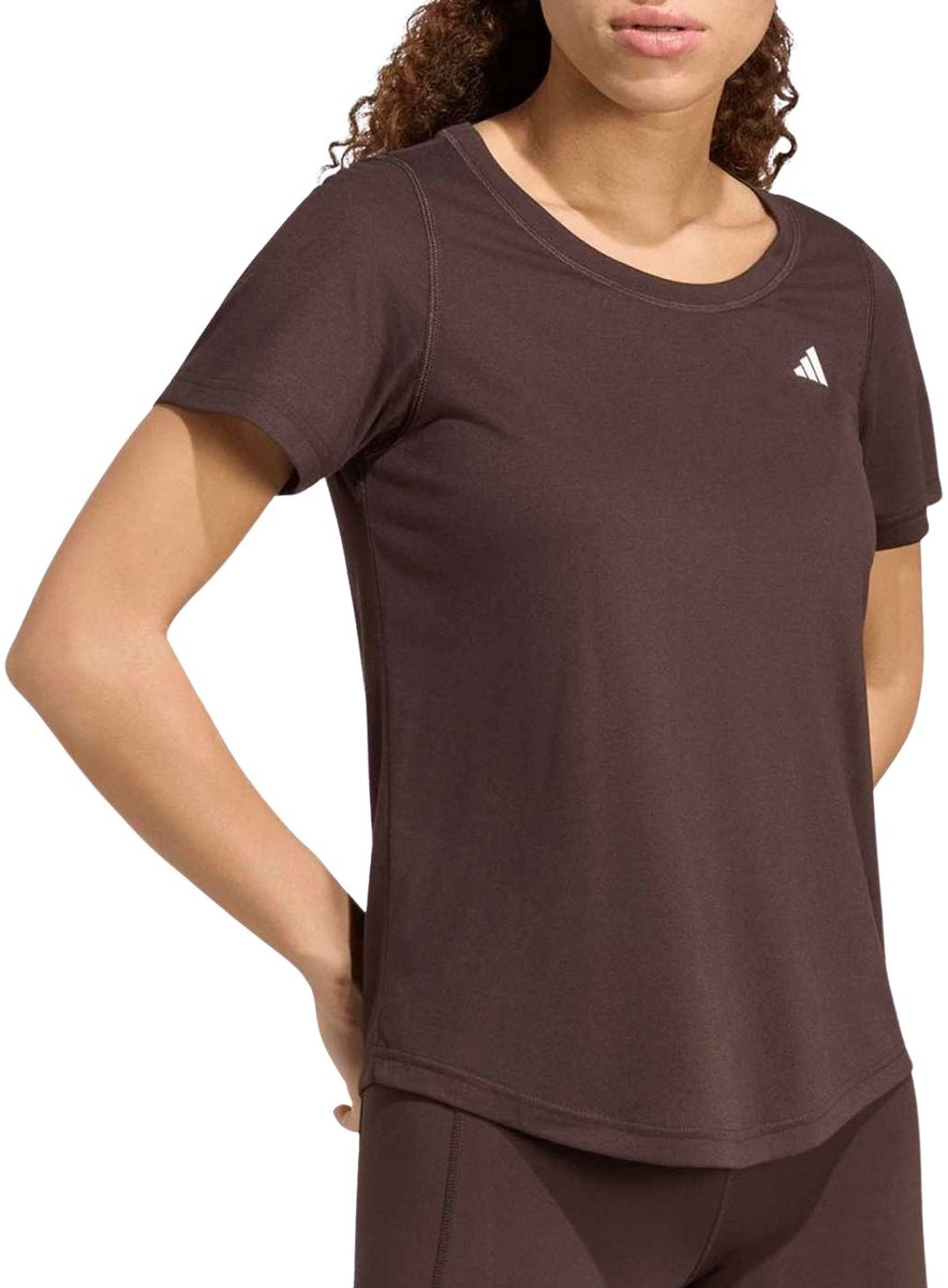 Adidas Workout Essentials Scoop Neck Shirt Dames Bruin