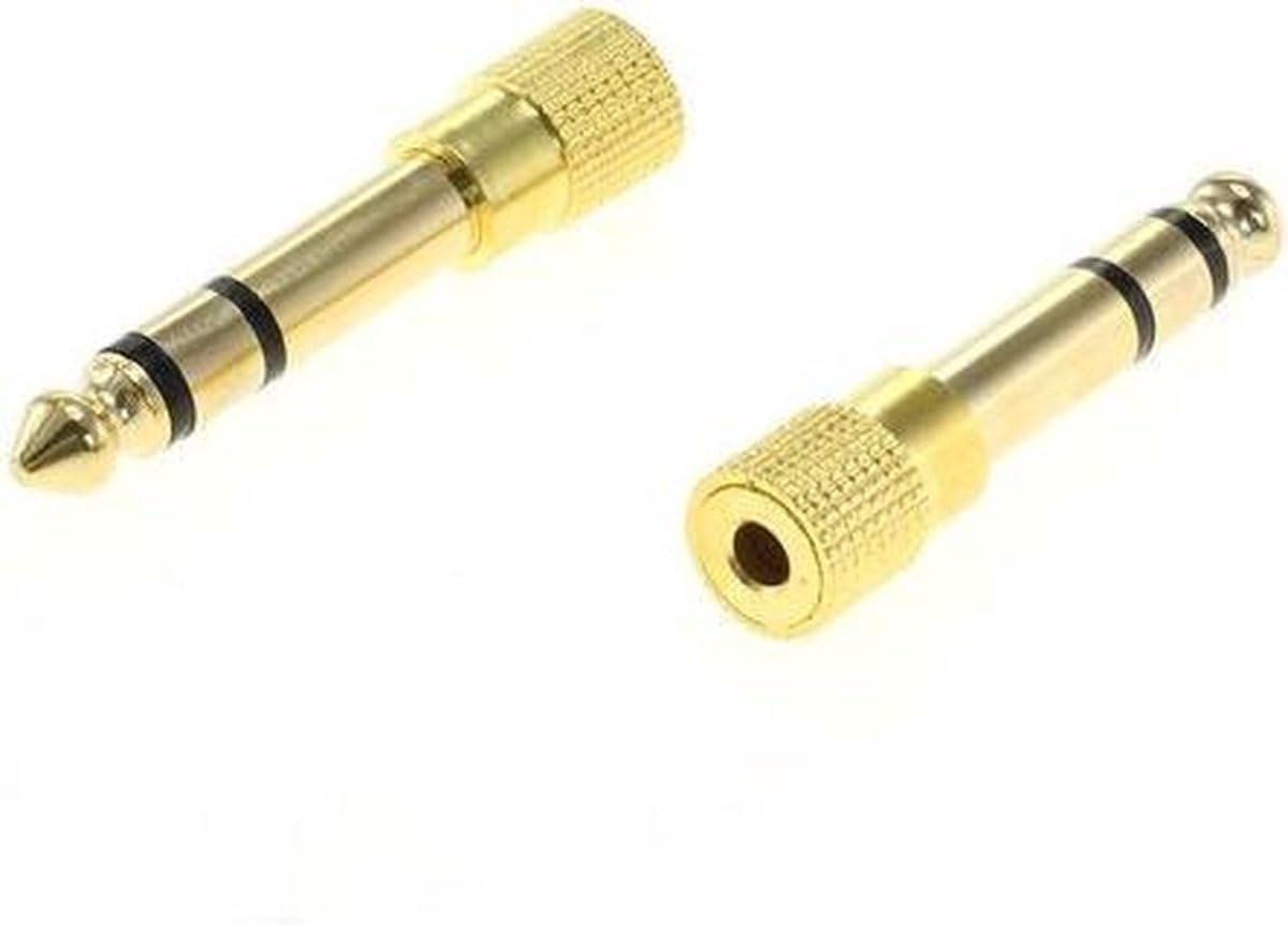 *** Jack adapter - 6.3 mm to 3.5 mm - Gold plated - from Heble® *** - ShopVlot