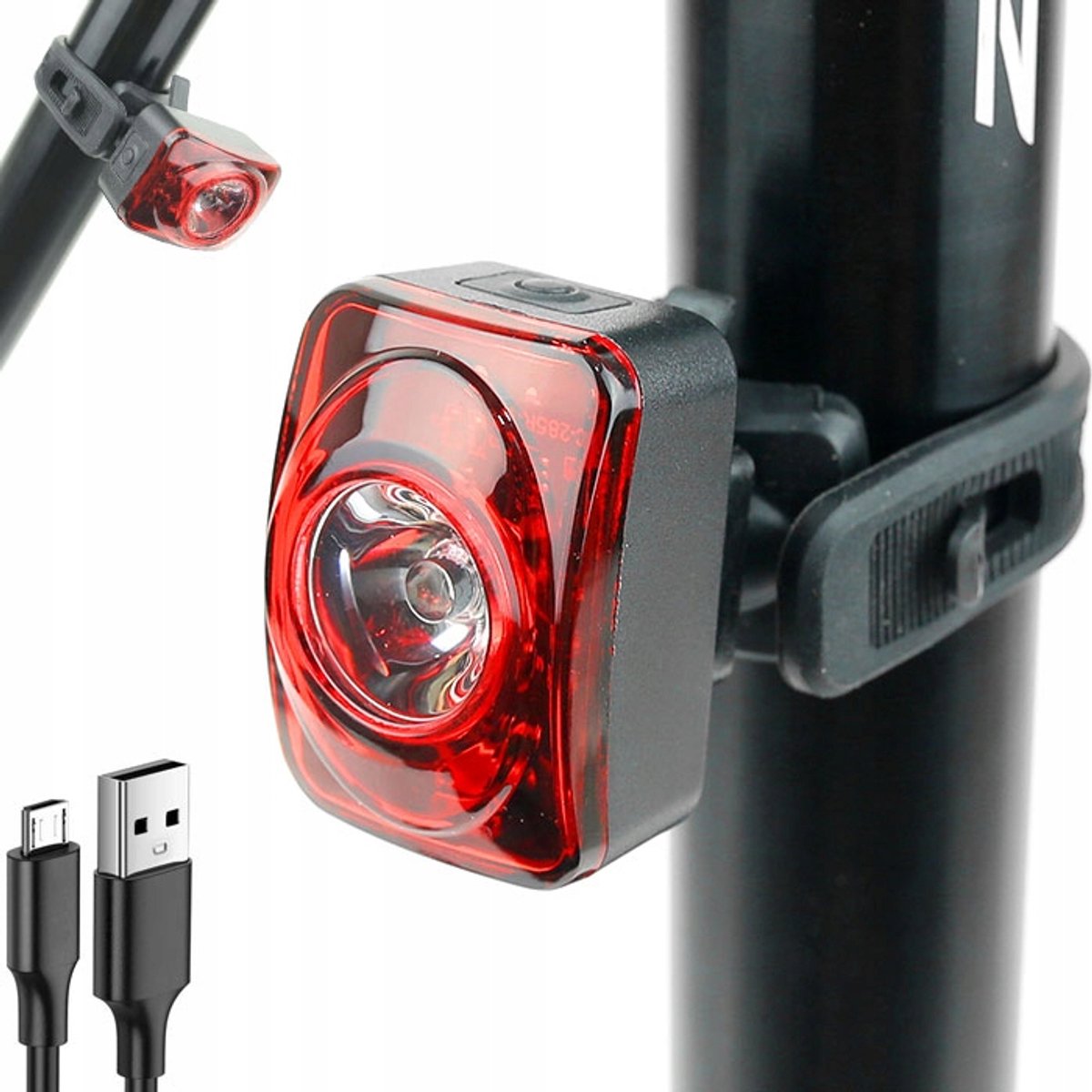 JET SUPERNOVA-1R Fietsachterlicht - 65lm, USB-oplaadpoort