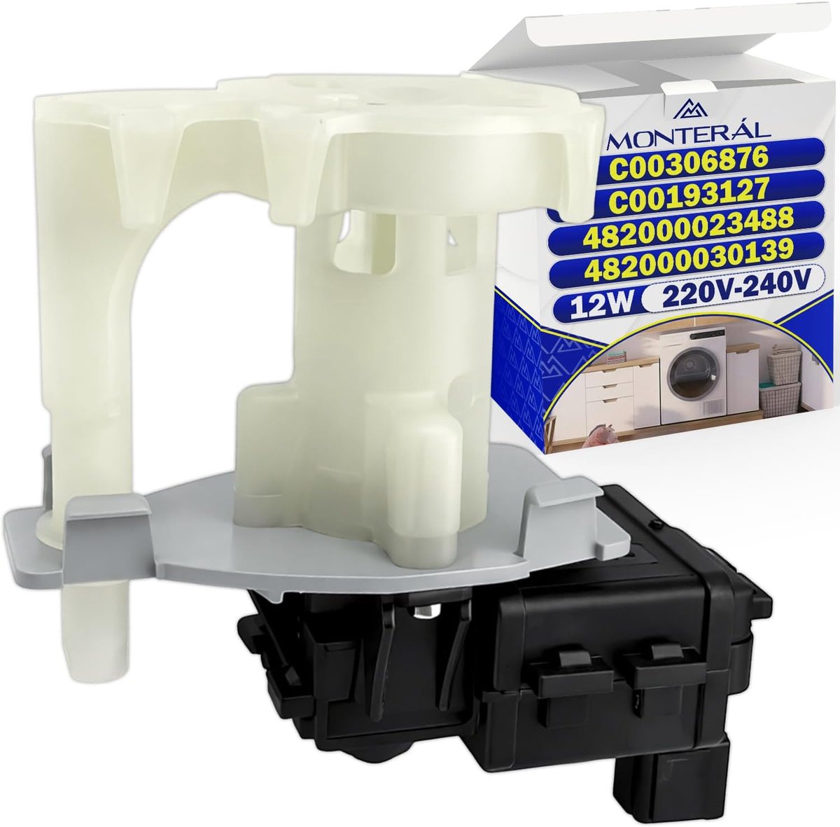 Condensaatpomp wasdroger 12 W - originele code C00306876 - vervangt Indesit en Whirlpool - betrouwbare werking - ShopVlot