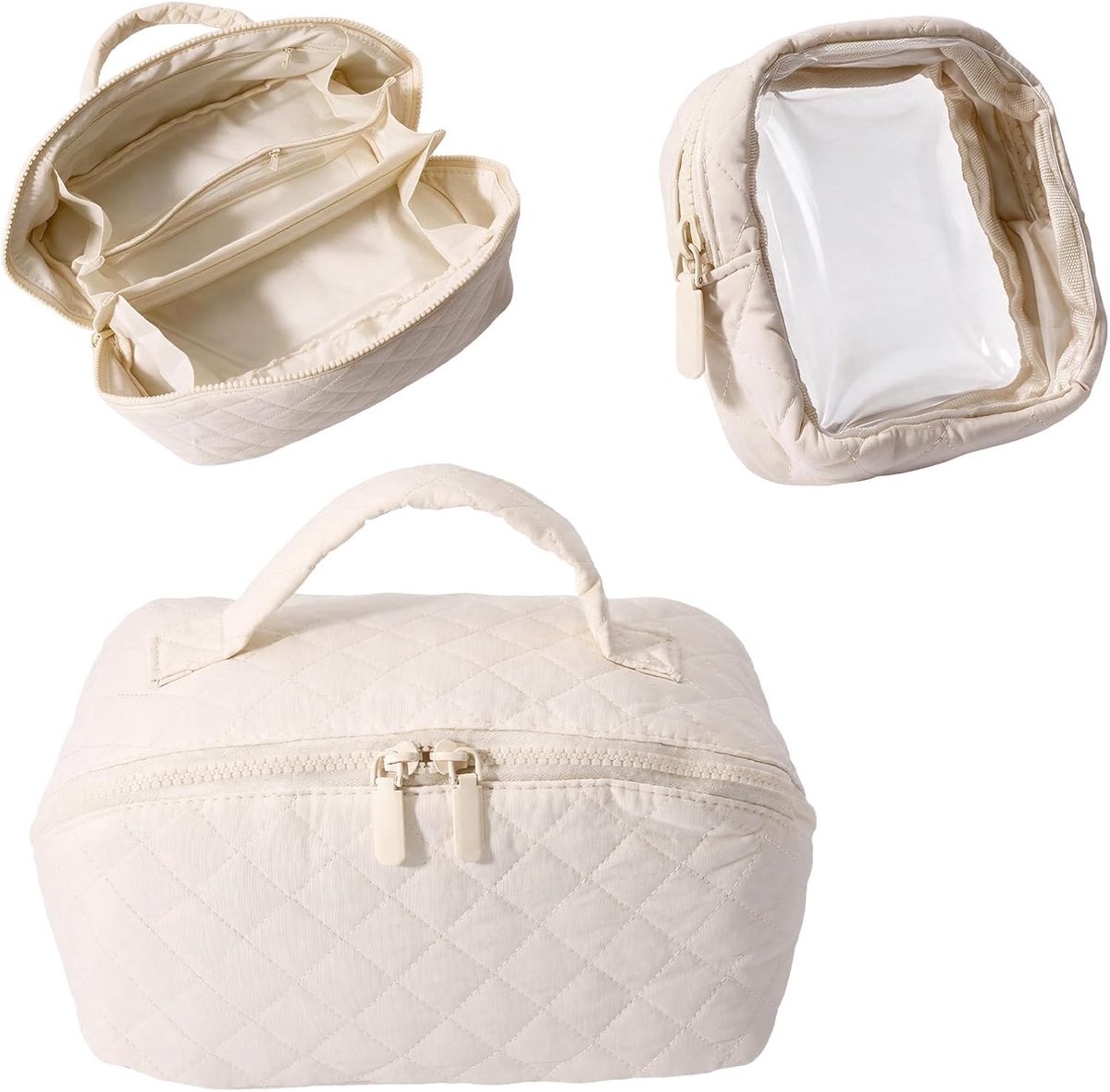 Reismake-uptas grote capaciteit - waterdichte cosmeticatas zwart - 180° opening - ideaal voor reizen - ShopVlot