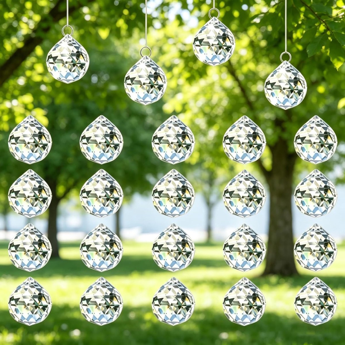 Kristallen Zonvanger Prismabal 20mm - K9 Kristal - 24 Stuks voor Raamdecoratie - Creëer Prachtige Lichtreflecties - ShopVlot